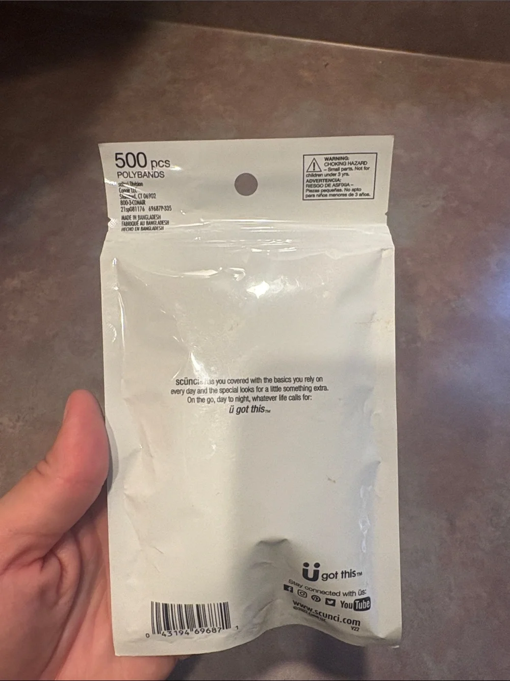 Scunci Clear Hair Rubber Bands for Long Hair New With Tags
